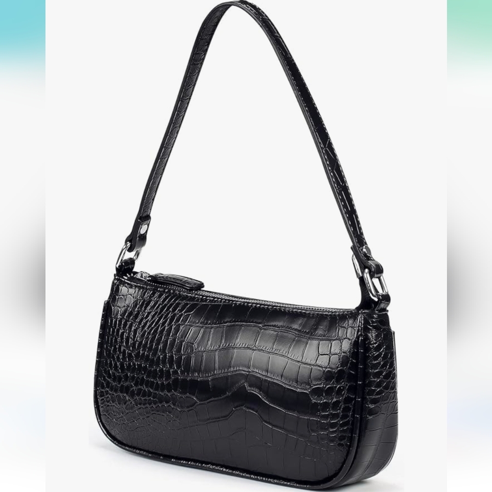 Croc Vegan Leather Shoulder Bag